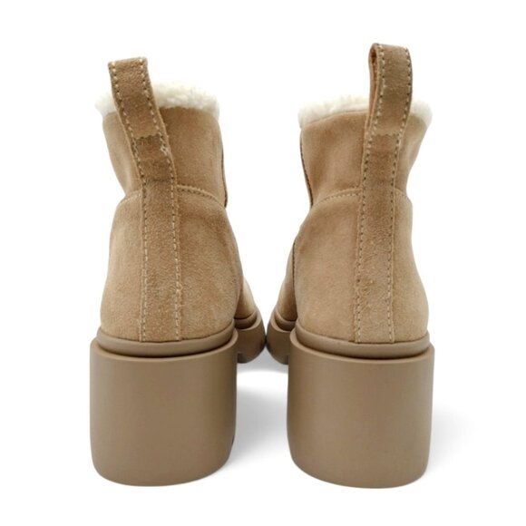 Steve Madden Women's Size 8 Sand Hatcher Sherpa Lined Block Heel Ankle Booties - Picture 11 of 12